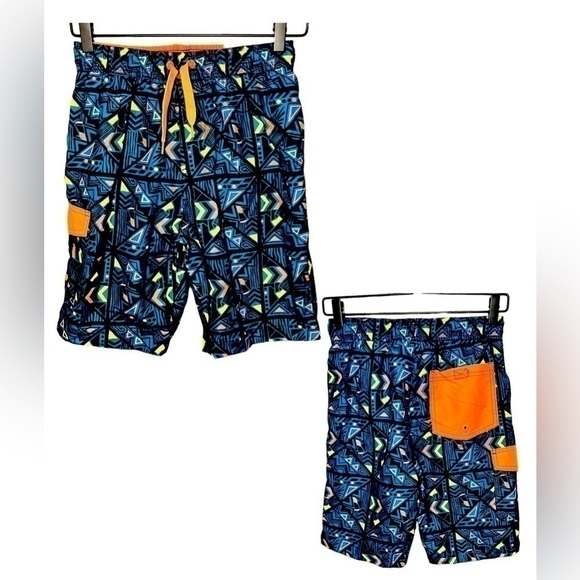 Wave Zone Neon Swim Shorts, Size 14/16 - Picture 1 of 4